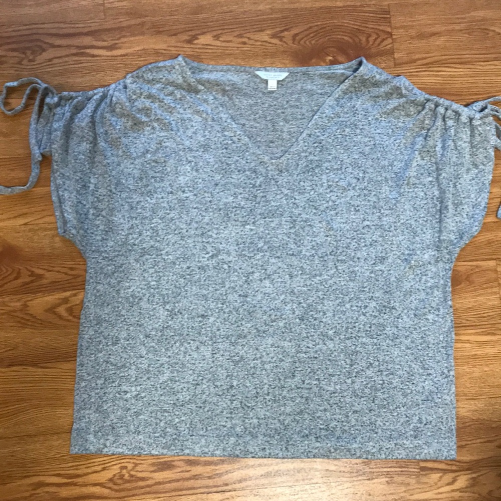 Lucky Brand Blouse with Keyhole Tie Sleeves